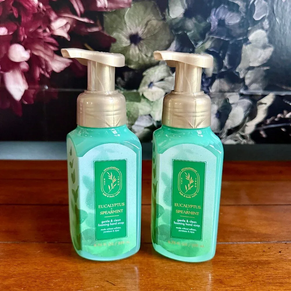 NEW 2-Pc EUCALYPTUS SPEARMINT Foaming Hand Soap Bath & Body Works